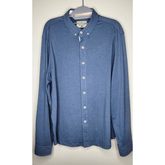 The‎ Normal Brand Shirt Mens Large Long Sleeve Button Down Blue Cozy Stretch - Picture 1 of 6